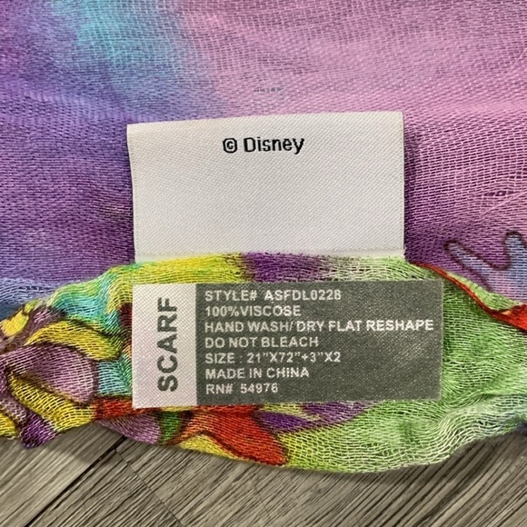 Disney Parks Little Mermaid Oblong Scarf 21x72 - Picture 7 of 7